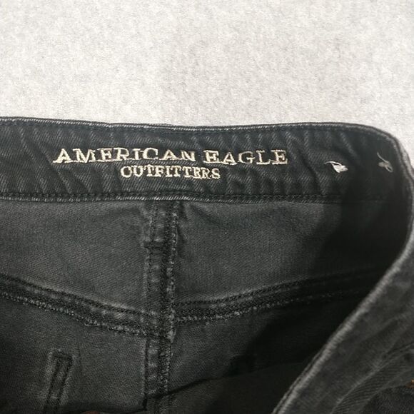 American Eagle Outfitters Skirt, Women's Size 0, Black, Denim, Frayed Hem. - Picture 4 of 9